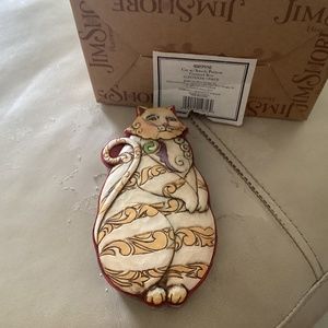 Jim Shore Cat w/ Swirls Pattern Covered Box
